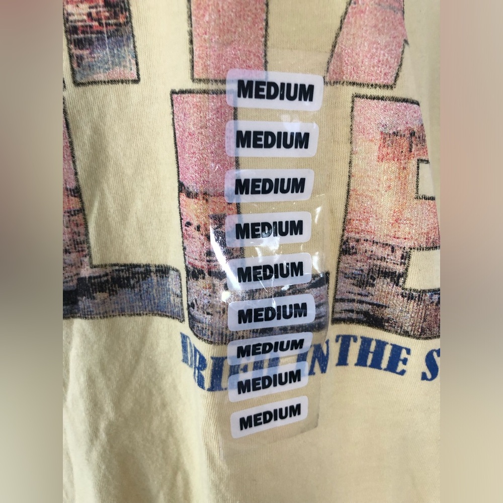 New “Washed In The Ocean Dried In The Sun" Margaritaville Yellow T-Shirt Men's M - Picture 2 of 7